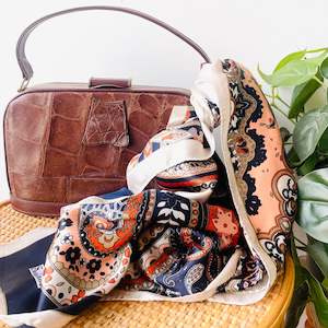 Womens Accessories: Satin Paisley Scarf