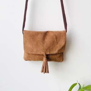 Womens Accessories: Tassel Mini Crosbody Bag