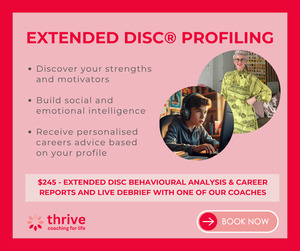 Products: Extended DISC Report and LIVE Coaching 1-1 Thrive For Life