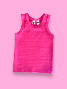 Plain: Kids Tank Hot Pink