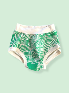 Print: Pouch Fronted Brief Green Zen