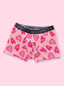 Pouch Fronted Underwear: Pouch Boxer Pink Hearts - last pair 2XL