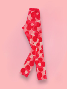Big Pink Floral: Long Tights Big Pink Floral