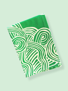 Homeware Tea Towels: Tea Towel Green Zen