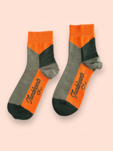 Clothing: Shortie Socks Orange Block
