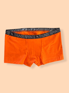 Underwear: Flat Front Boxer Tangerine