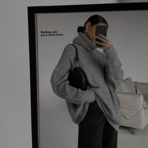 Darling, You Are A Work Of Art Mirror Sticker - Black
