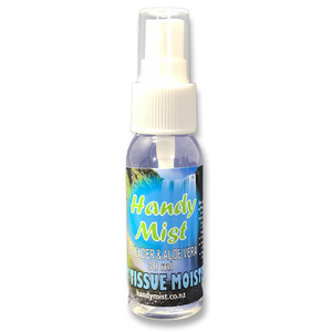 Products: Handy Mist Tissue Moistener - pocket size 30ml - Handy Mist - eco-friendly substitute for disposable wipes