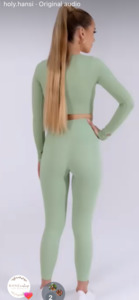 BODY ODY- Khaki Ribbed Leggings