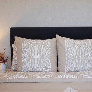 Organic Cotton Bedding Collection: Onepu Sand European Pillowcases (pair) - Ships in 2 weeks