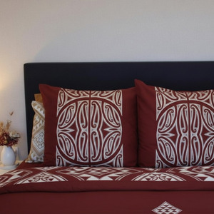 Organic Cotton Bedding Collection: Rimu Cocoa European Pillowcases (pair) - Ships in 2 weeks