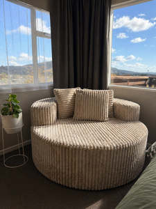 Cloud Compressed Sofas: Cloud Taupe Round Sofa - (5 Week - Delivery)