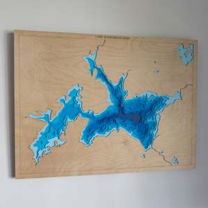 North Island Maps: Lake Waikaremoana, Waikato, New Zealand