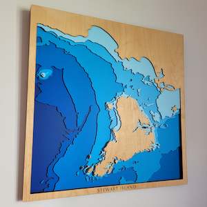 South Island Maps: Stewart Island, New Zealand - Medium