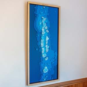 Products: Maldives Wooden Ocean Depth Map – Large