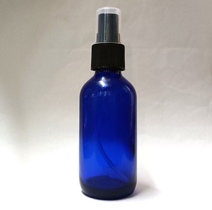 60ml Blue Glass Bottle with Black Mist Spray