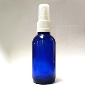 60ml Blue Glass Bottle with White Mist Spray