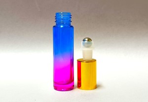 10ml Blue & Pink Roll On Glass Bottle