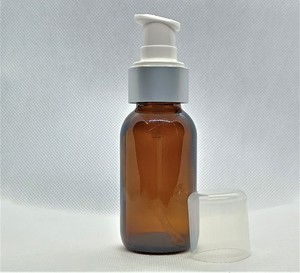 30ml To 50ml: 50ml Amber Glass Bottle with Silver Serum Pump