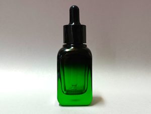 30ml To 50ml: 30ml Green Square Glass Bottle with Eye Dropper