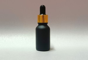 10ml To 25ml: 10ml Black Frosted Glass Bottle with Gold Eye Dropper