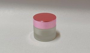 Glass: 10ml Frosted Glass Jar with Rose Lid