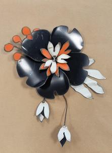 Wall Art: Original Colourful Corsage - Black Poppy Design