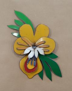 Wall Art: Original Colourful Corsage - Viola Design