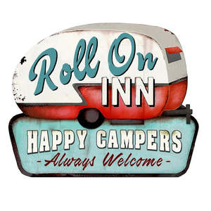 Gifts For Him: Caravaners Embossed Iron Wall Art