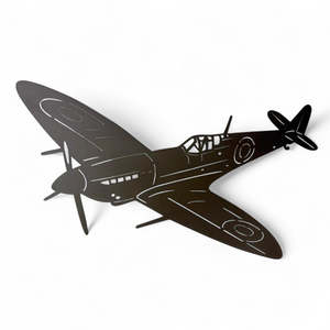 Gifts For Him: Spitfire Plane Rustic Wall Art