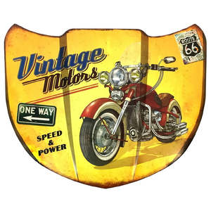 Vintage Motors Embossed Iron Wall Art