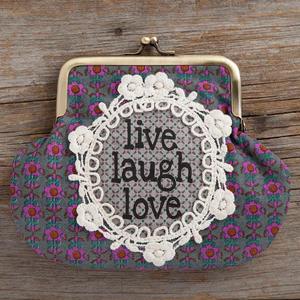 Boho Coinpurse Live Love Laugh