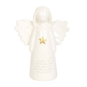 Furniture: Good Friends Sentiment Ceramic Angel Ornament