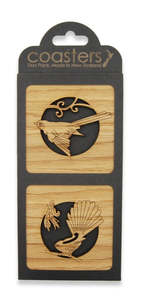 Duo Wooden Coasters Fantail