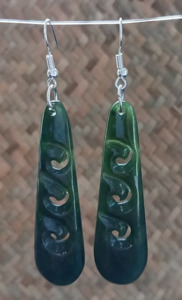 Jewellery: Greenstone Koru Earrings