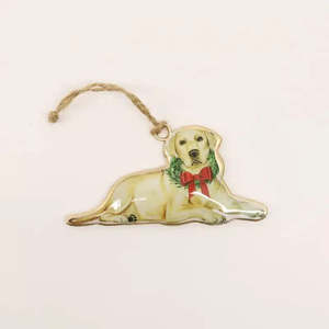 Christmas: Vintage Golden Labrador Hanger