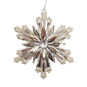 Gold Snowflake – Glitter Tips