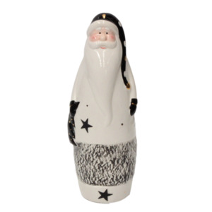 Christmas: Black & Gold Santa with Star
