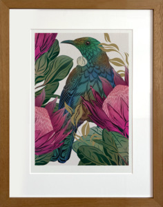 Cake Tins Tins: Antipodes Tūī & King Protea Boutique Print