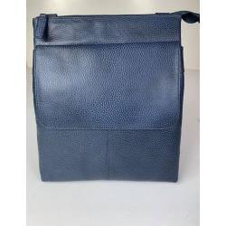 Handbags: Baron Navy Allegra Leather Handbag