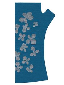 Gloves: Teal Hydrangea Merino Fingerless Gloves