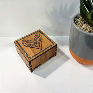 Wooden Boxes: Heart Trinket Box