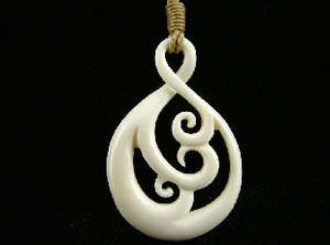 Jewellery: Twist & Koru Bone Pendant