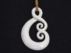 Twist & Koru Bone Pendant