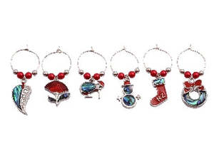 New Stock: NZ Paua Wine Charms for Christmas