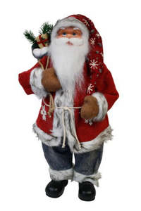 Christmas: Santa Red Coat and Hat with Snowflakes