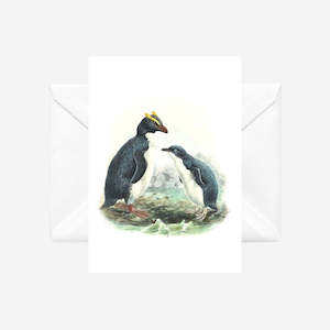 Johannes Keulemans - Cards - Fiordland Crested Penguin - Tawaki and Little Pengu&hellip;