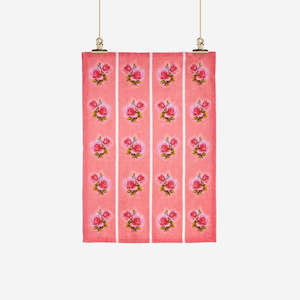 Ali Davies: Tea Towel - Vintage Rose Pink Gerbera