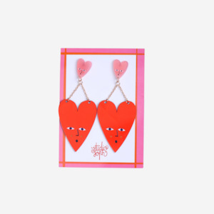 New: Earrings - Heart Drops