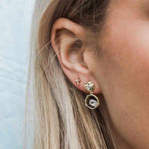 Queen Of The Foxes: Earrings - Rough Diamond Drop Earrings